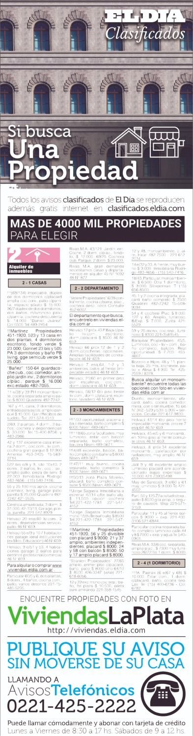 ¿Busca una propiedad? El Día le ofrece más de 4000 propiedades para elegir