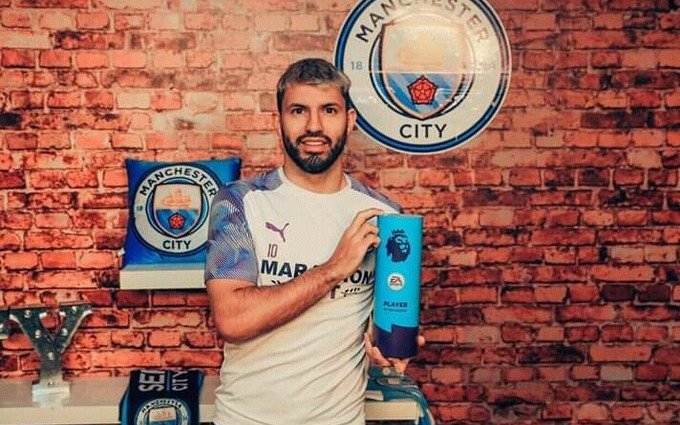 El "Kun" Agüero recibió el premio al mejor jugador del mes en la Premier 
