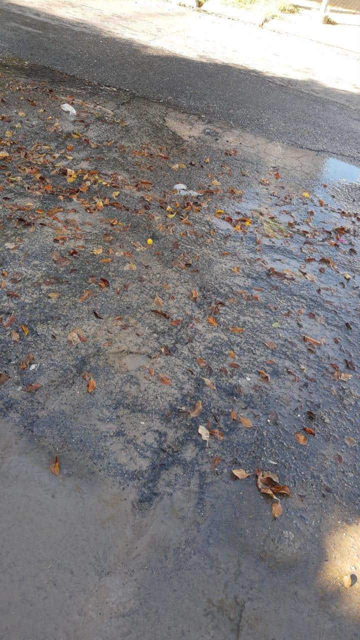 Un “río” en La Loma que nace de una pérdida de agua