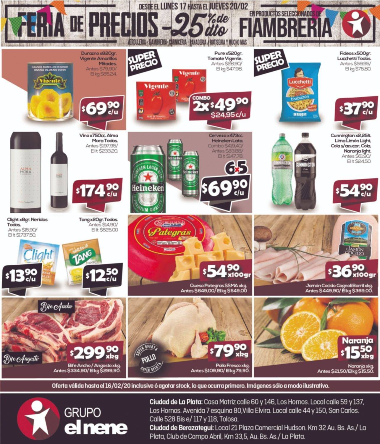 Feria de precios del lunes 17 al jueves 20