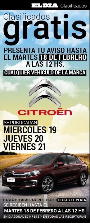 Hasta el martes 18, publicá gratis tu vehículo Citroën