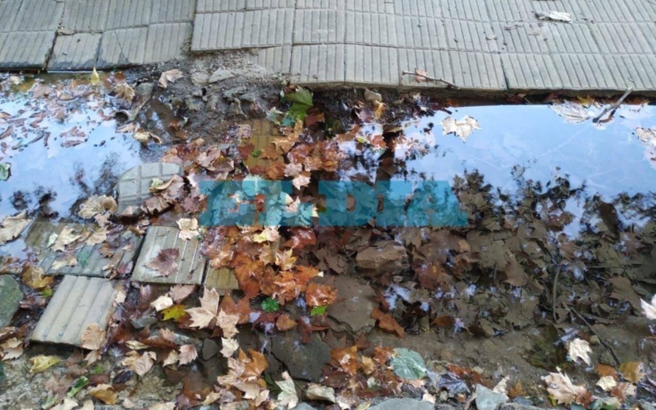 Siguen las pérdidas de agua: esta vez en diagonal 80 entre 116 y 117