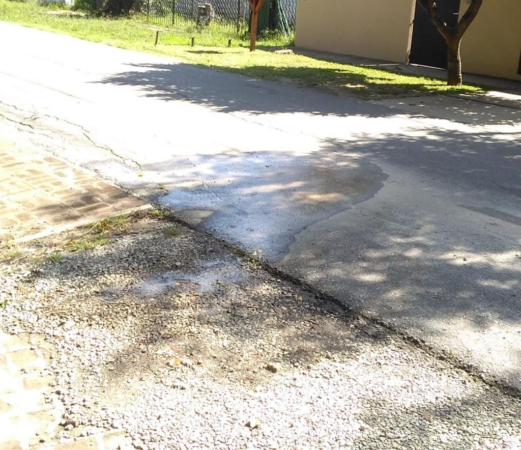 Pérdida de agua complicó una calle en Gonnet