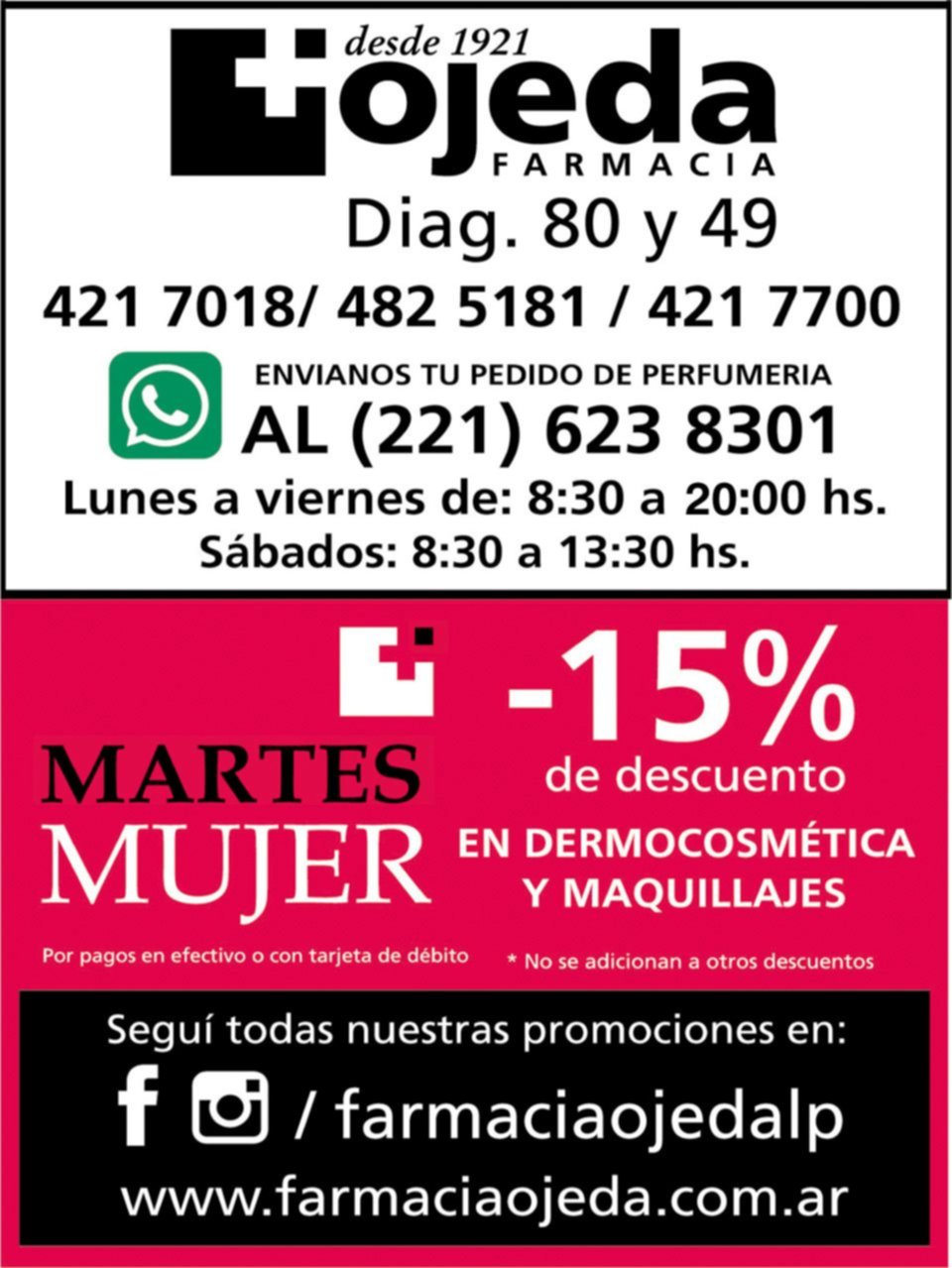 Aprovechá los "martes mujer" y llevate todo en dermocosmética y maquillajes
