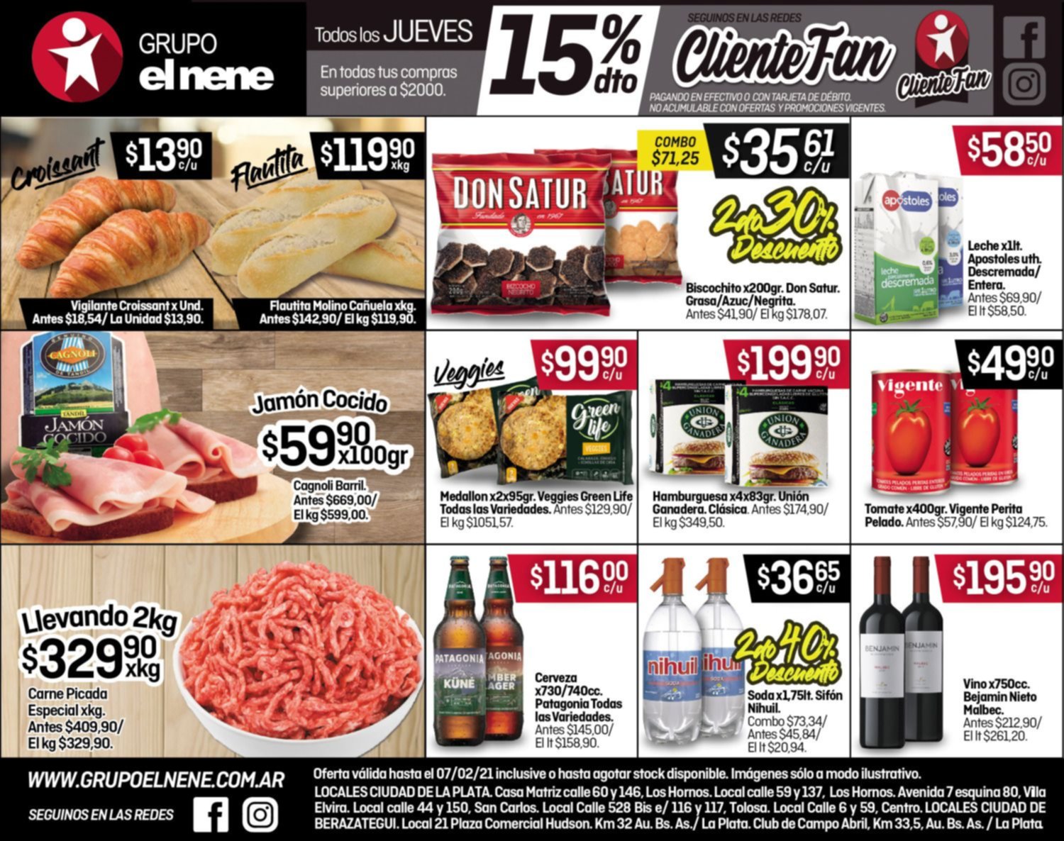 Aprovechá el ahorro del 15% en compras mayores a 2.000 pesos