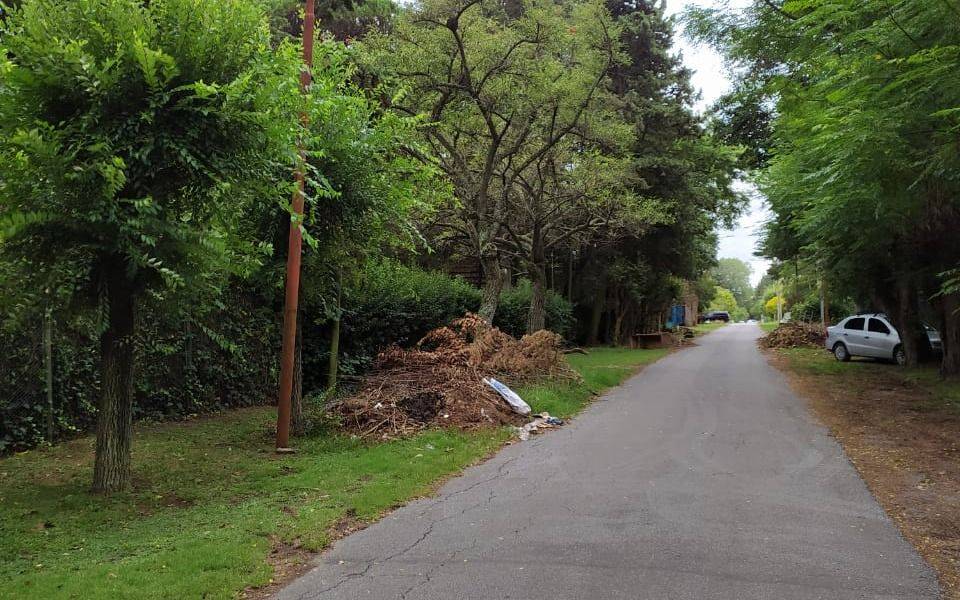 En Villa Elisa reclaman por una cuadra oscura y tapada de basura