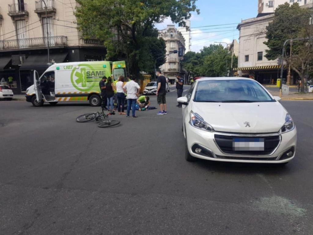 Choque y susto en pleno centro de la Ciudad