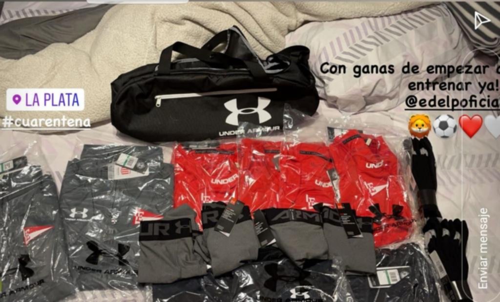 Sabbag, ya en La Plata, espera para poder entrenar con el grupo