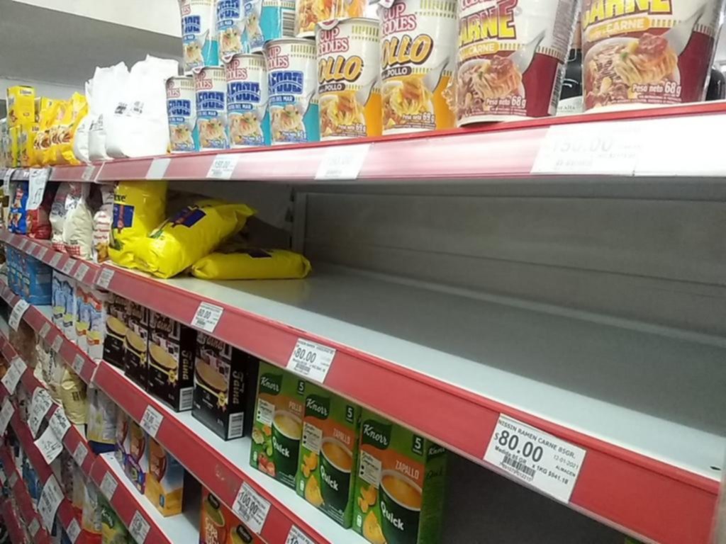 Advierten que se acentúa el faltante de algunos productos en las góndolas