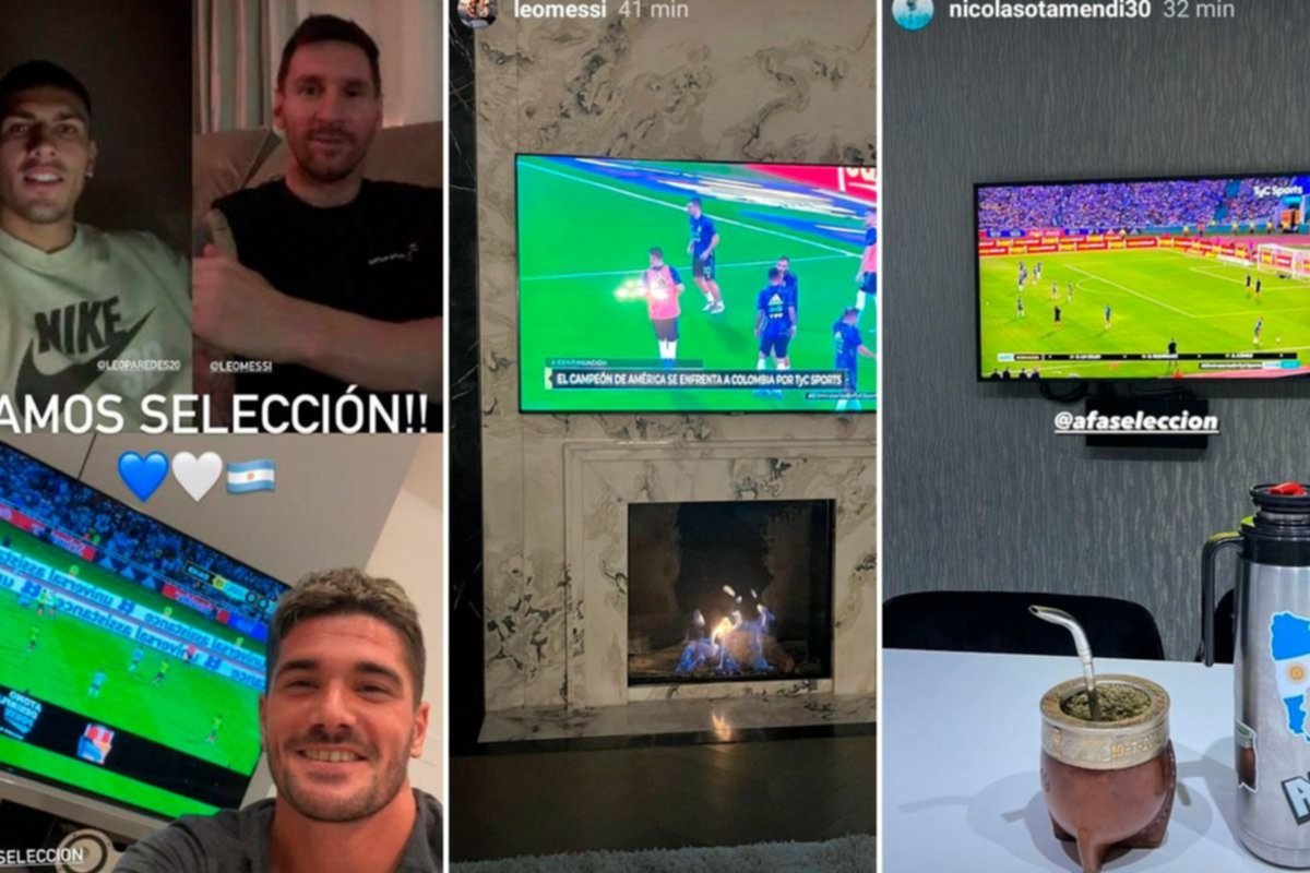 "¡Vamos Selección!": la videollamada de Messi, De Paul y Paredes alentando al equipo