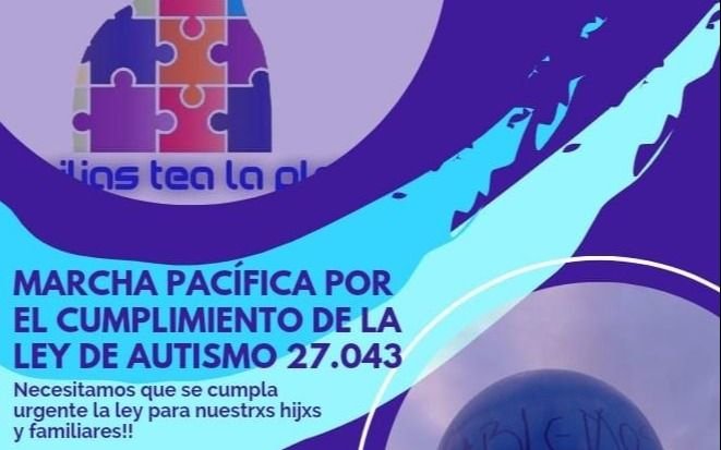 Padres de niños con autismo se suman a la marcha nacional para exigir el cumplimiento de la ley 27.043 este jueves