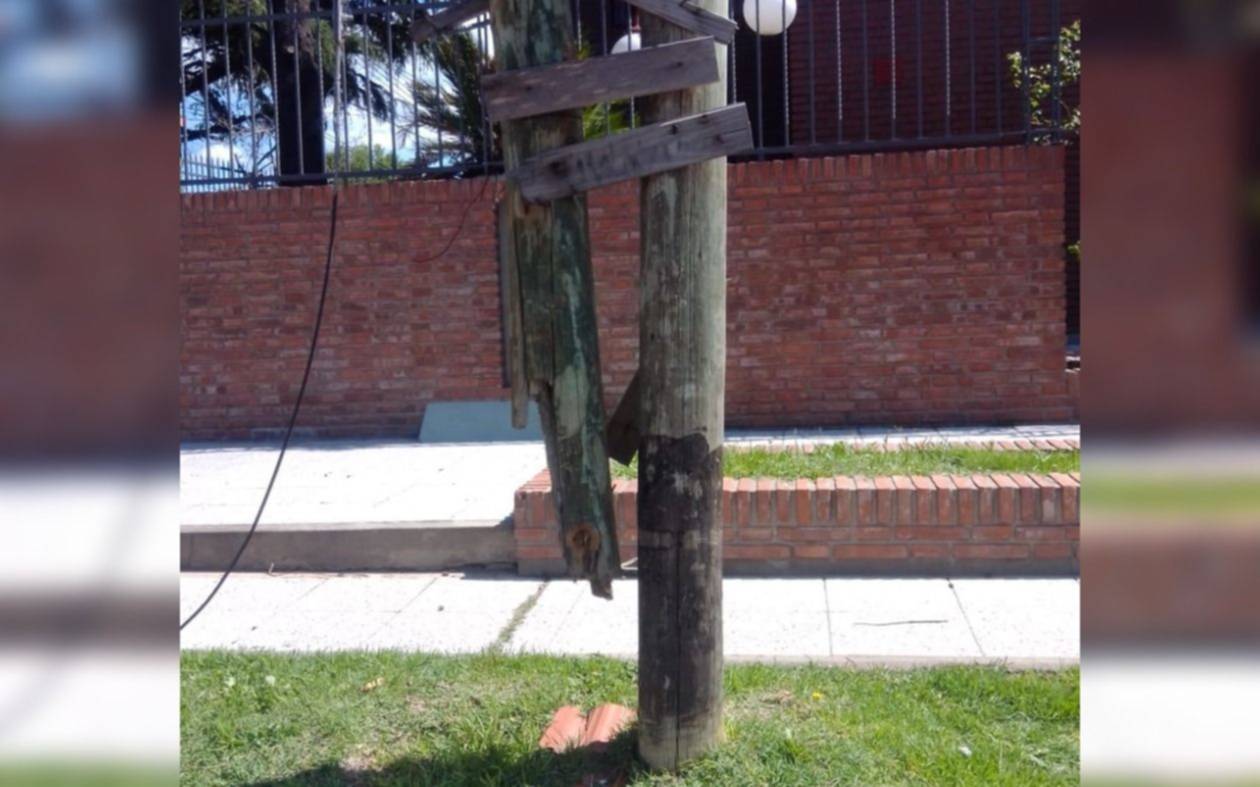 El poste equilibrista de 511 y 10: más de tres meses de reclamos sin respuestas