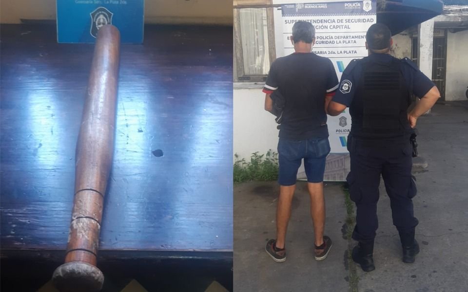 Lo pararon en Plaza Italia y sacó un bate de béisbol para increpar a una agente de tránsito