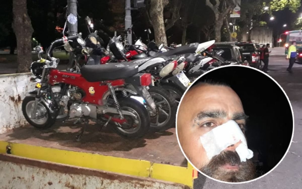 Un motociclista le fracturó el tabique a un inspector municipal durante un operativo en La Plata y se fugó
