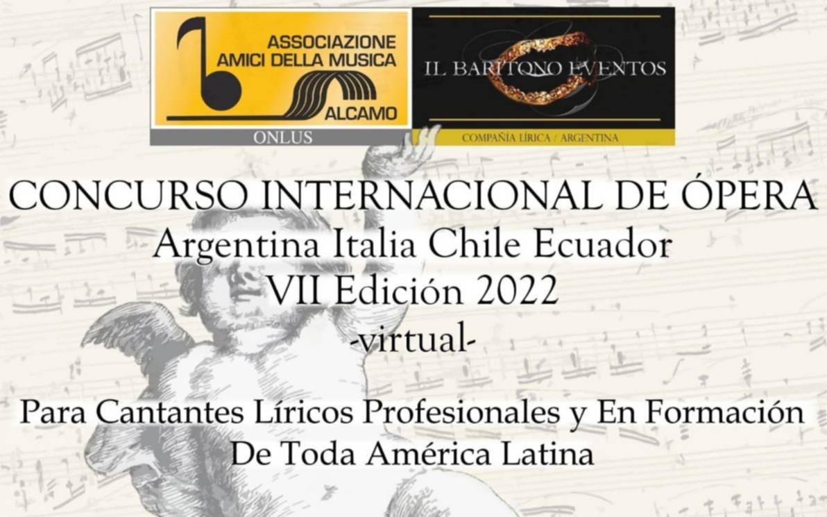 Se viene el Concurso Internacional de Ópera Argentina Italia para cantantes líricos profesionales y en formación 
