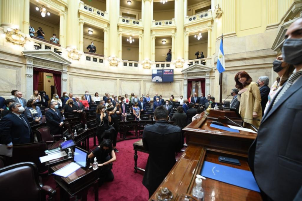 Cristina, en una sesión de 11 minutos en el Senado