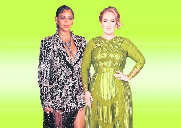 Beyoncé y Adele, cara a cara en los Grammy