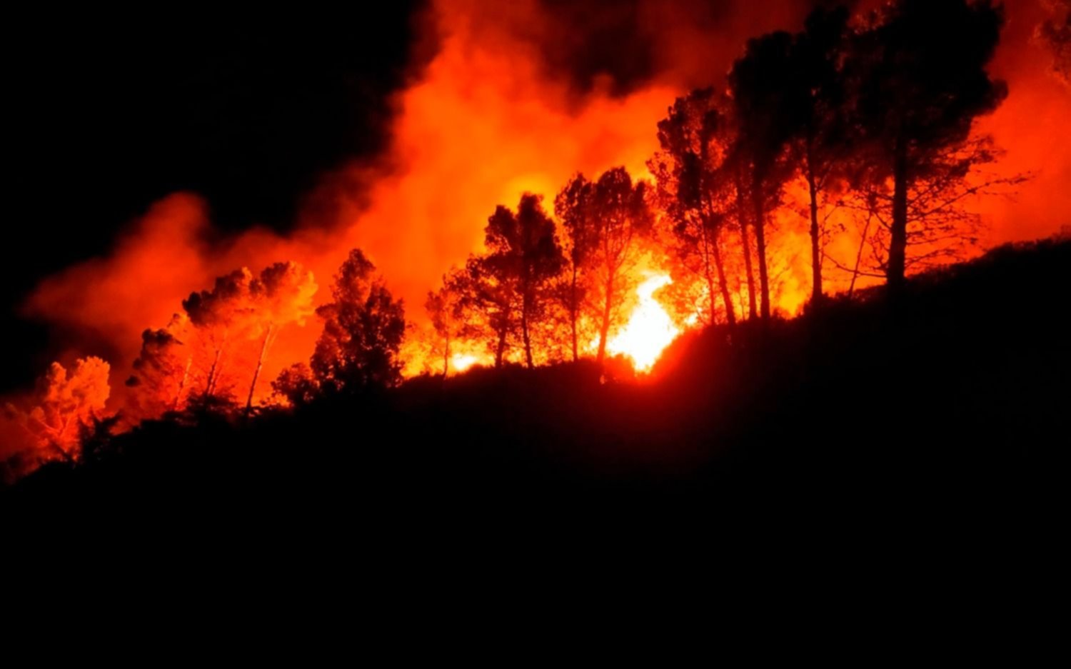 Tremendo incendio en Sierra de la Ventana: trabajan aviones hidrantes, helicópteros y bomberos