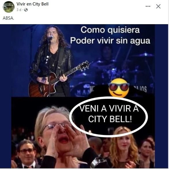 Para reír y llorar: el meme viral por la falta de agua en La Plata