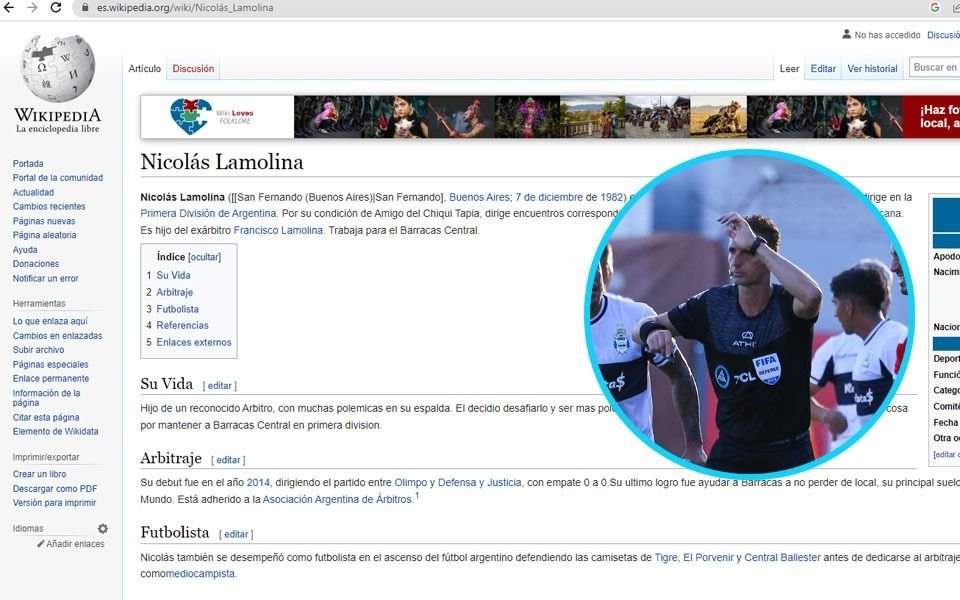"Trabaja para...": la bronca con Lamolina llegó hasta Wikipedia