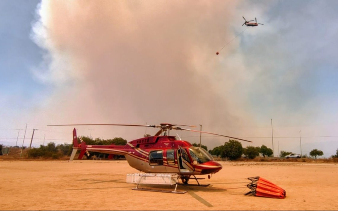 Helicópteros de La Plata combatirán las llamas de un incendio "sin precedentes" en Chile