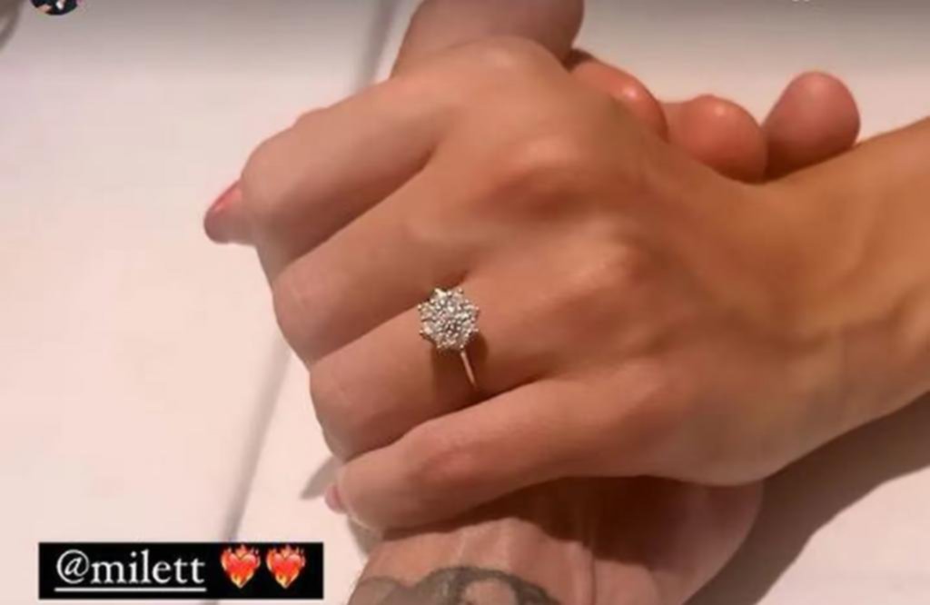 Tinelli le regaló un anillo a Milett, ¿se comprometieron?