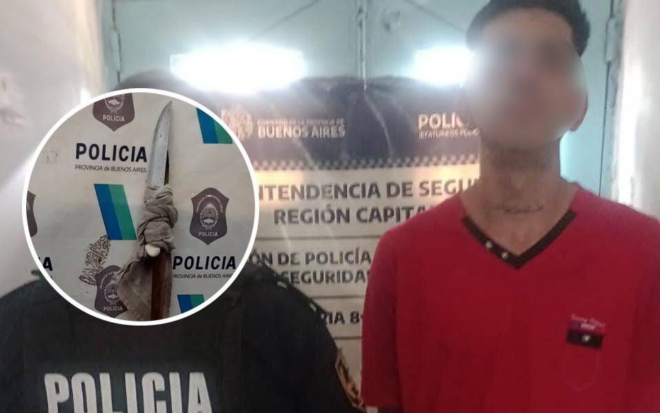 En La Plata, detuvieron a un hombre que agredió a su madre con una lanza