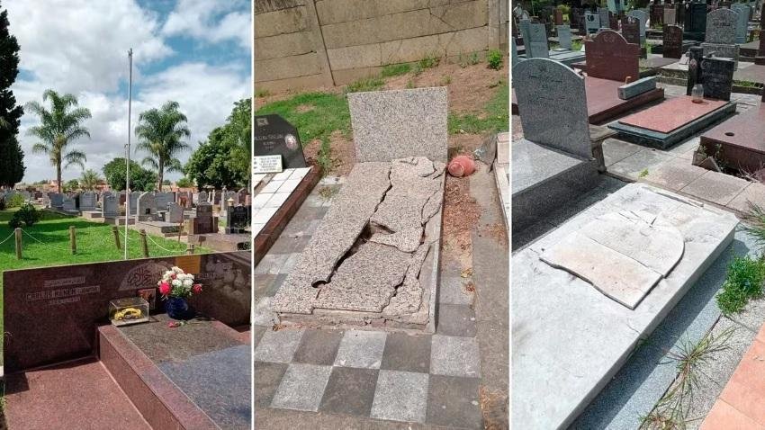 Profanaron las tumbas de Menem y su hijo