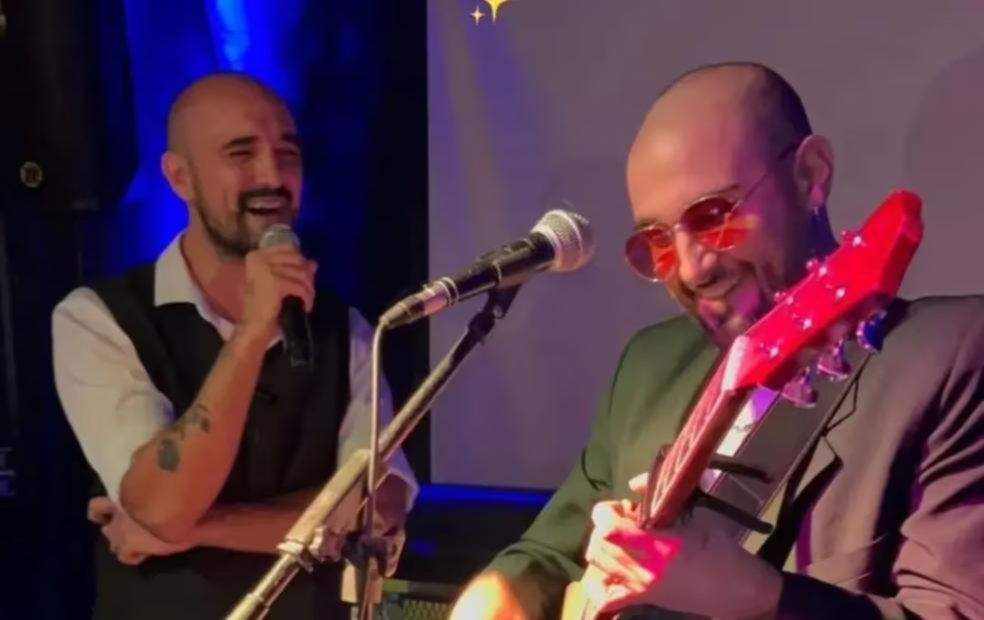 Abel Pintos sorprendió a un artista que hacía un tributo
