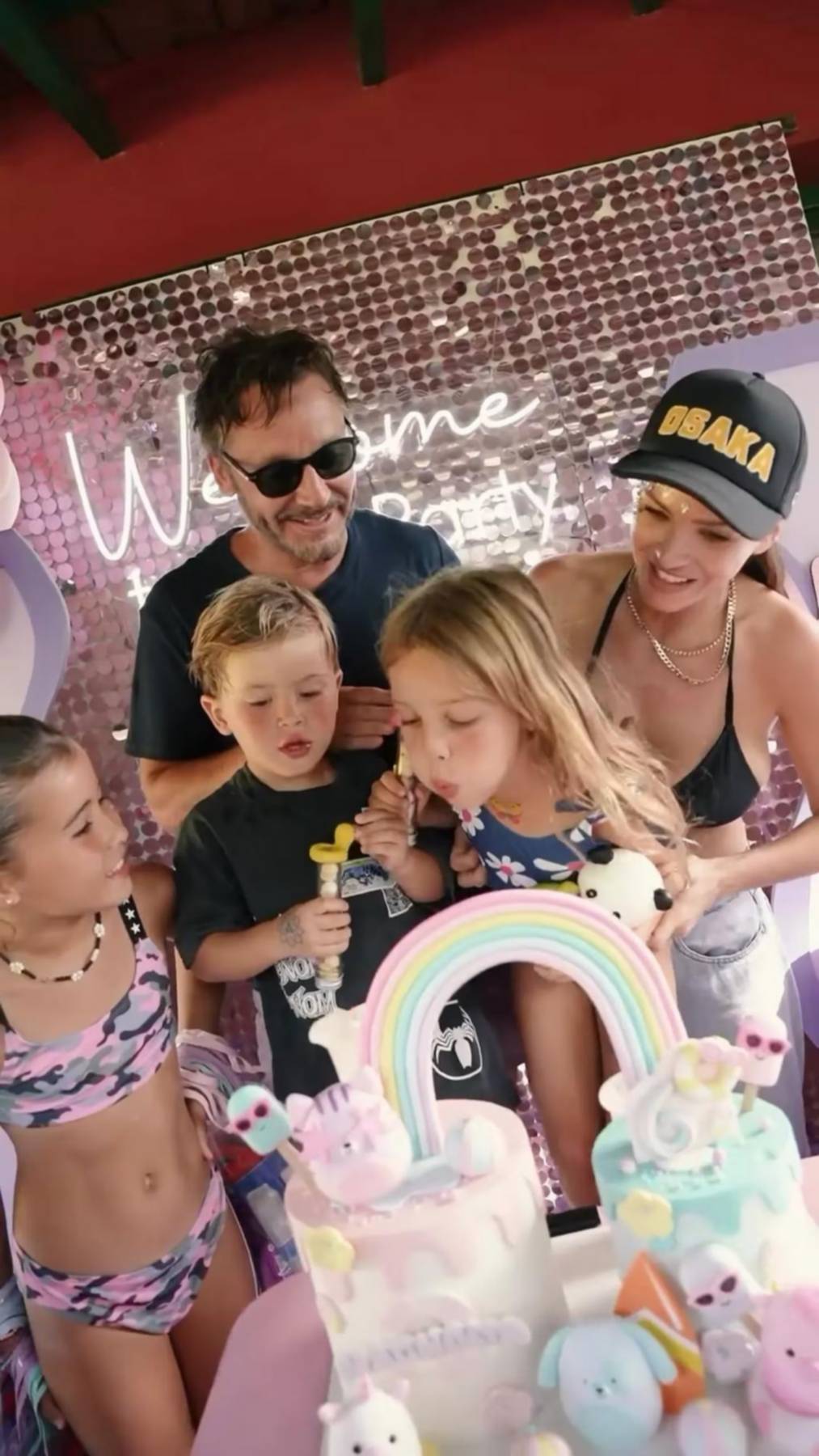 Vicuña y La China, juntos en el cumple de Magnolia