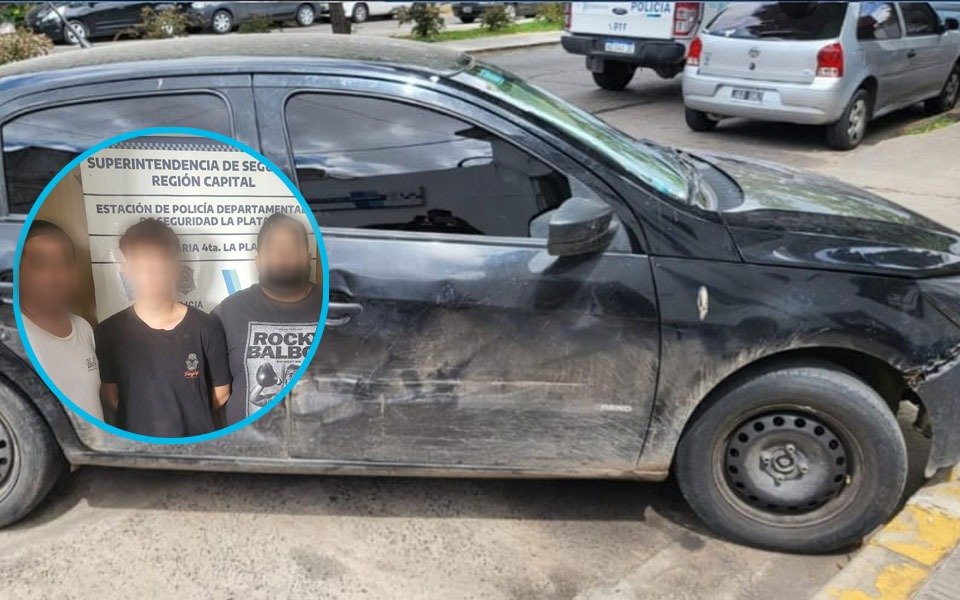 Circulaban a bordo de un Gol robado y cayeron en La Plata