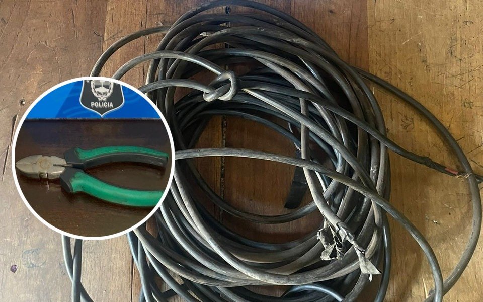 Robaba cables en el Centro, lo vieron por las cámaras y terminó detenido
