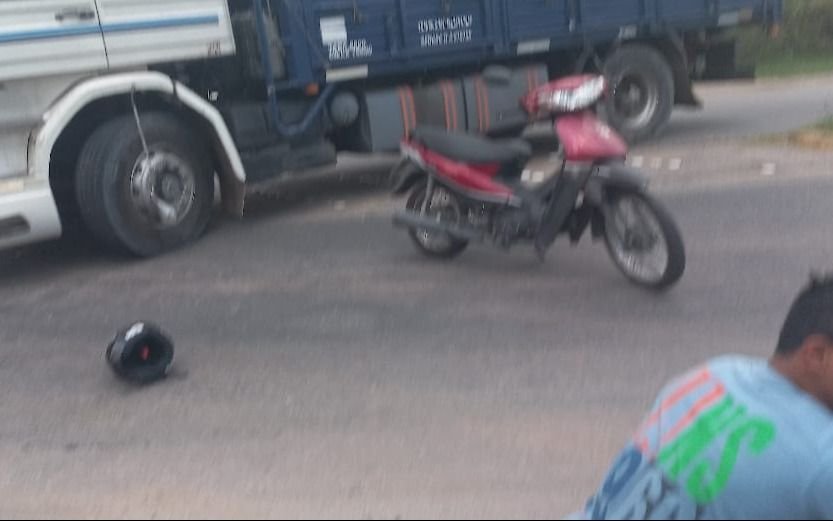 Choque en ruta 36 entre un camión y una moto dejó un herido