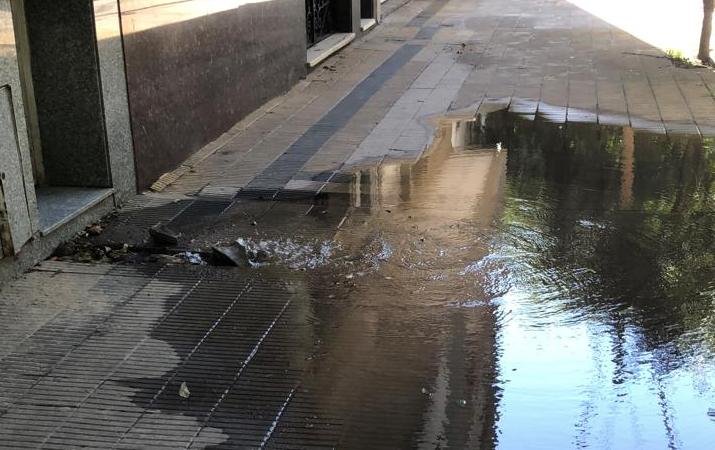 Una copiosa fuga de agua genera malestar en los vecinos