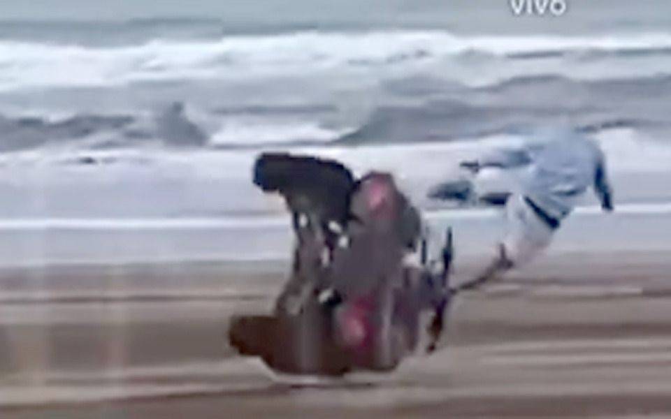 VIDEO. Terrible accidente de L-Gante a bordo de un cuatriciclo en Pinamar: el mensaje de Wanda Nara