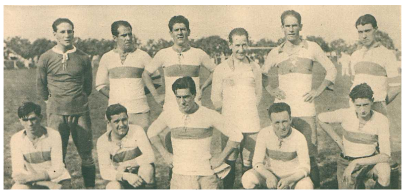 Scarponi-Roberto Felices-Raúl Felices-Sancet-Enrique Felices y Bulla. Abajo Botes-Iturrería-I.Zoroza-R.Bacchi y Morgada.