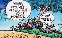 La despedida de "Diógenes y el Linyera" a uno de sus creadores