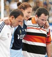 Empate y lesión de Luciana Aymar
