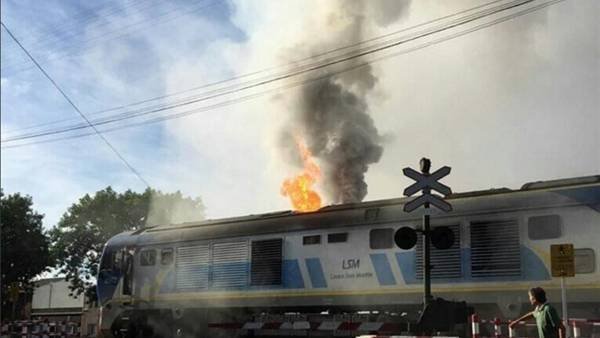 Principio de incendio en la línea San Martín: 32 heridos leves