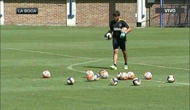 Para jugar en la altura,  Boca entrenó con pelotas de voley