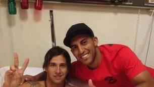 Una buena noticia: Toranzo, después del terrible accidente de Huracán, volvió a pegarle a la pelota