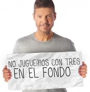 Tinelli parodió la campaña "no volvamos al fondo"