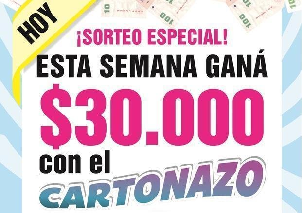 ¡Controlá tu Cartonazo, $30 mil buscan dueño!