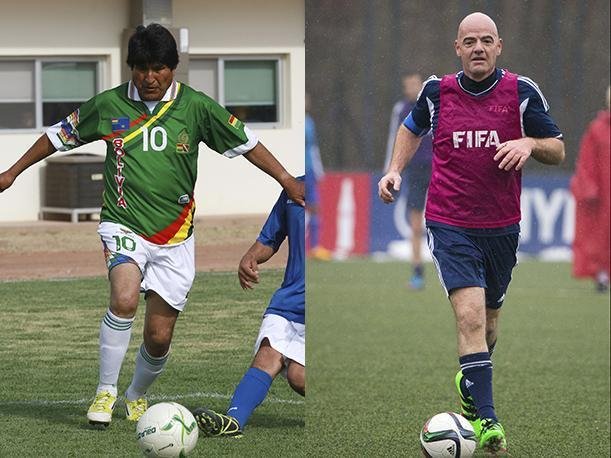 El presidente de la FIFA jugará fútbol en Bolivia contra equipo de Evo Morales