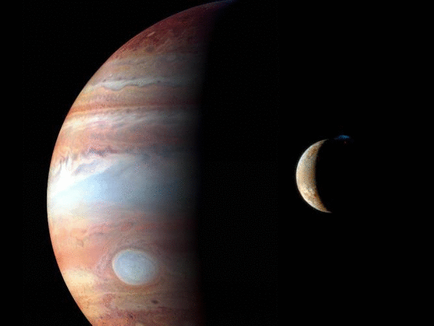 Júpiter y la Luna ofrecerán un espectáculo de "conjunción"
