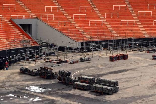 Ya preparan el escenario para los recitales de Coldplay en el Estadio Ciudad de La Plata