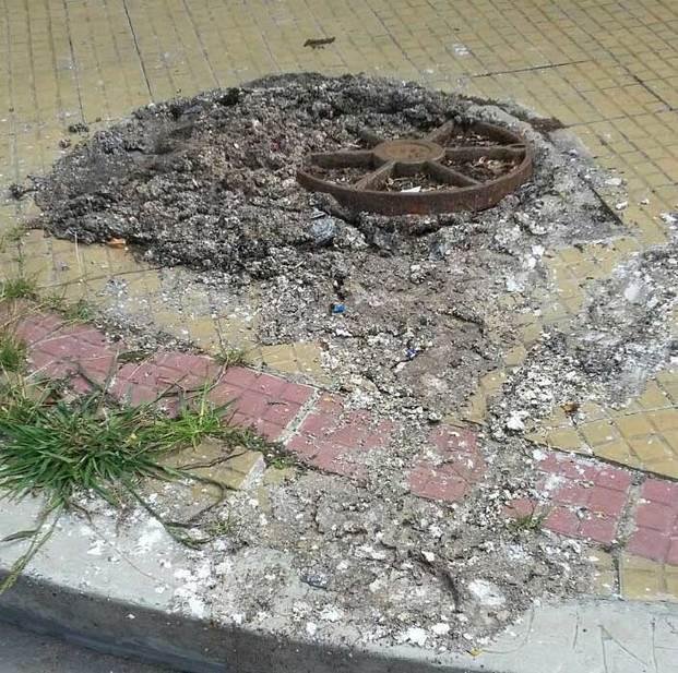 Desborde cloacal a la vista en 34 y 24