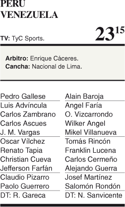 Perú recibe a Venezuela en Lima