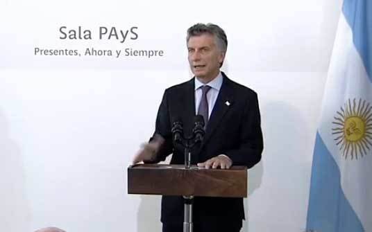 Macri habló de "nunca más a la 
violencia institucional"