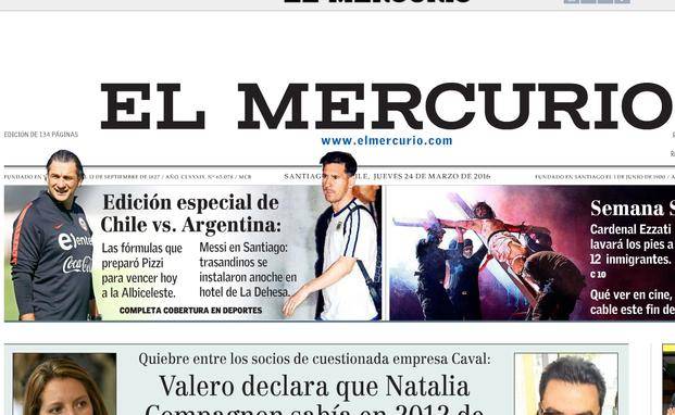 Medios chilenos se hacen eco del juego de esta noche